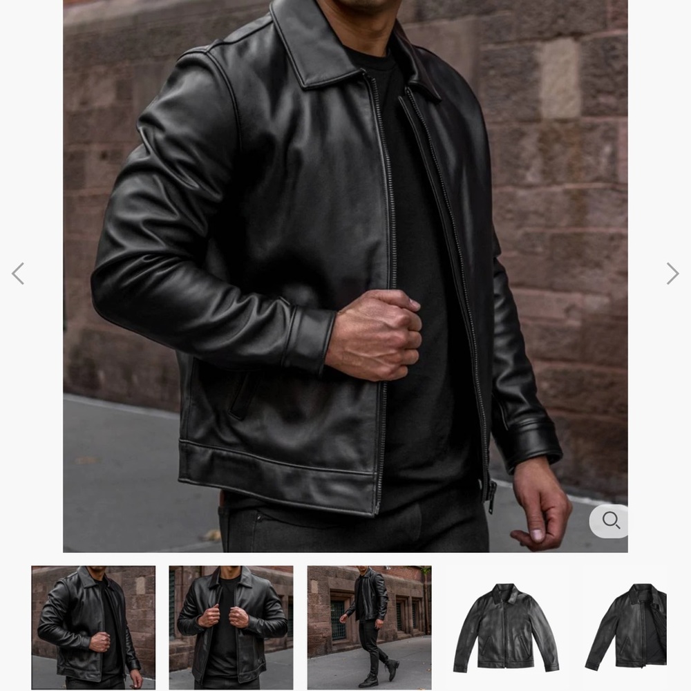 “Keanu Jacket” by Thursday Boot Co. Black leather jacket never worn with no tags